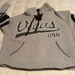 DC Classic Gray and Black Men's Vegas USA Hoodie Size 3XL  Drawstrings Pockets